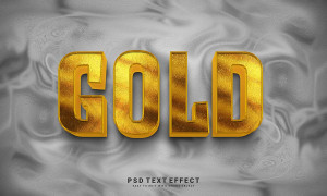 Hiệu ứng text gold file PSD mẫu HU112