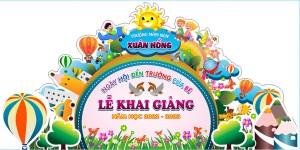 Banner lễ khai giảng file Corel - mẫu số 123