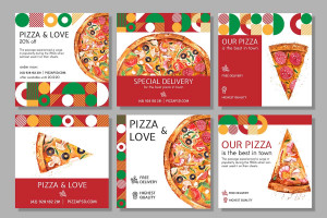 Poster quảng cáo bánh pizza file EPS và AI mẫu P178