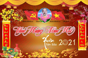 Backdrop chúc mừng năm mới mẫu 004 - File Corel