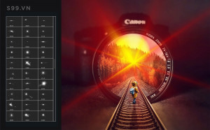 Bộ Brush hiệu ánh sáng mặt trời cho photoshop
