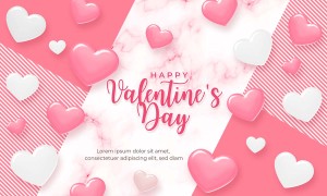 Banner ngày lễ valentine file PSD mẫu BV16