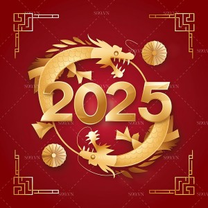 Bộ số năm mới 2025 file JPG mẫu 25R282