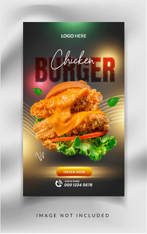 Poster quảng cáo gà rán KFC file EPS và AI mẫu GR7