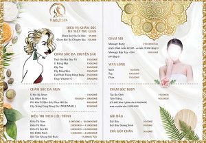 Mẫu menu Spa làm đẹp M30 file Corel