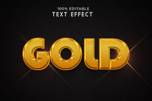 Hiệu ứng text gold file PSD mẫu HU248