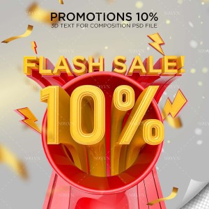 Banner hình ảnh số 10% giảm giá file PNG mẫu GP78