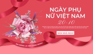 Banner mừng ngày phụ nữ Việt Nam file PSD mẫu CG275