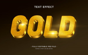 Hiệu ứng text gold file PSD mẫu HU114