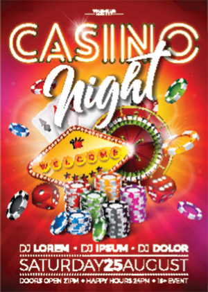 Poster quảng cáo trò chơi casino file EPS và AI mẫu T1