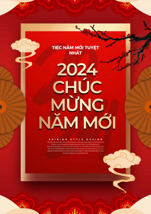 Poster chúc mừng năm mới mẫu 42 PSD