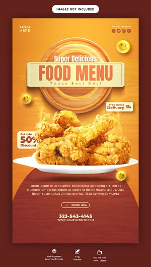 Poster quảng cáo gà rán KFC file PSD mẫu GR53