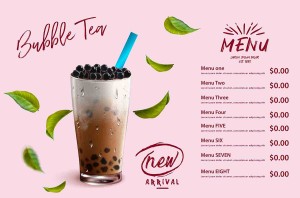 Menu cửa hàng trà sữa file vector mẫu số 719