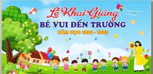 Banner lễ khai giảng file Corel - mẫu số 224