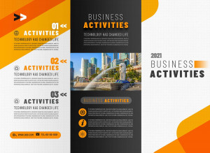 Brochure lĩnh vực bất động sản file PSD mẫu D31