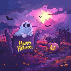 Background lễ hội halloween file PSD mẫu MB228