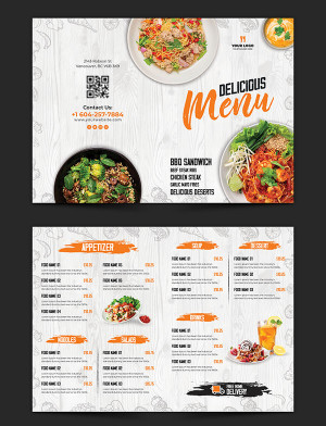 Mẫu menu nhà hàng P33 file PSD