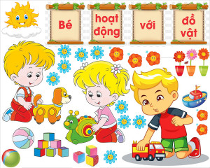 Backdrop, Mẫu decal dán tường trang trí trường học - File Corel Số 15