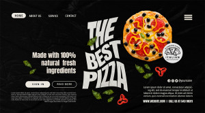 Banner quảng cáo cửa hàng bánh pizza file PSD - mẫu số 306