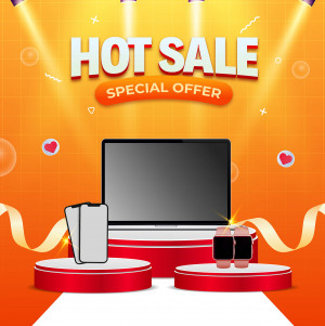 Banner hot sale sản phẩm TV file EPS