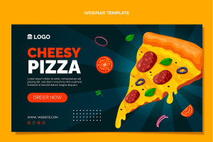 Banner quảng cáo pizza file EPS và AI mẫu P65