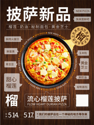 Poster quảng cáo bánh pizza file EPS- mẫu số 747