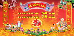 Backdrop lễ mừng thọ mẫu T26 file Corel