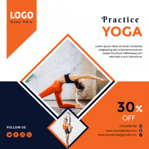 Poster khóa học yoga file EPS và AI mẫu J56