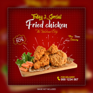 Poster quảng cáo gà rán KFC file EPS và AI mẫu GR23