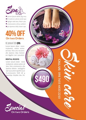 Poster dịch vụ spa ngâm chân file PSD mẫu KF12