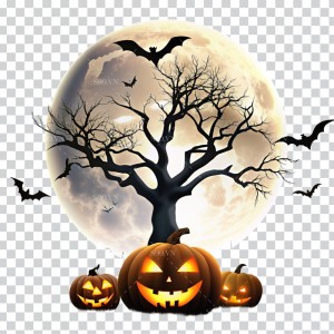 Hình ảnh bí ngô ma quái đêm halloween file PNG - mẫu số 543