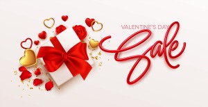 Banner sale hộp quà ngày valentine file vector mẫu BV214