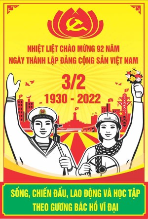 Pano chào mừng ngày thành lập Đảng Cộng sản Việt Nam file CDR mẫu CR23