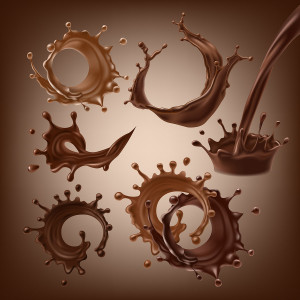 Hình minh họa dòng chảy chocolate file vector - mẫu số 484