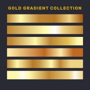 Bộ màu gradient vàng gold sang trọng cho phần mềm illustrator	file EPS và AI mẫu 14