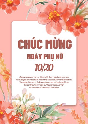 Poster ngày phụ nữ việt nam file PSD mẫu CG270