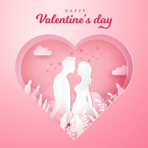 Banner trái tim tình yêu ngày valentine file vector mẫu số 363