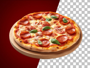 Hình minh họa bánh pizza xúc xích phô mai file PSD - mẫu số 957