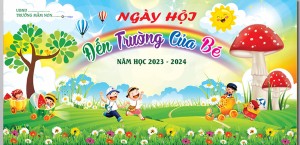 Backdrop ngày hội đến trường file Corel - mẫu số 735