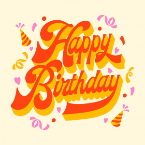 Bộ chữ typo happy birthday cách điệu mềm mại file EPS và AI mẫu K70