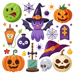 Hình minh họa nhân vật lễ hội halloween file EPS và AI mẫu MB81