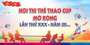 Backdrop hội thi thể thao mẫu 49 file Corel