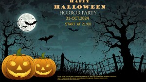 Banner lễ hội halloween file PSD mẫu MB197