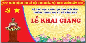 Backdrop lễ khai giảng năm học file Corel - mẫu số 128