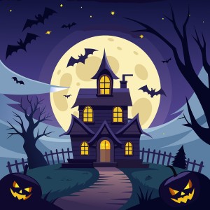 Background đêm trăng lễ hội halloween file EPS - mẫu số 143