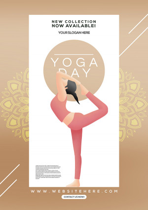 Poster bài tập yoga file PSD mẫu J163