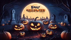 Background lễ hội halloween file PSD mẫu MB358