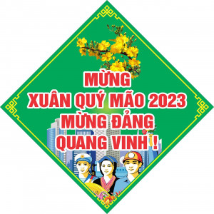 Phướn mừng Đảng mừng xuân 2024 file CDR mẫu D159