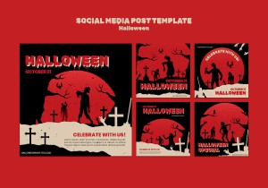 Poster lễ hội halloween file PSD mẫu MB428