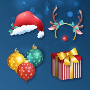 Hình ảnh đồ vật trang trí noel file vector mẫu số 577